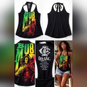 Women's Bob Marley Graphic Tank Top - Black